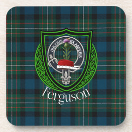 Ferguson Scottish Clan Tartan & Crest コースター