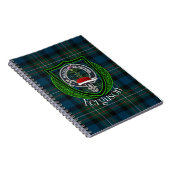 Ferguson Scottish Clan Tartan & Crest ノートブック (右側)