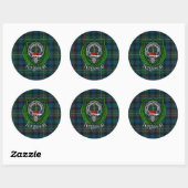Ferguson Scottish Clan Tartan & Crest ラウンドシール (シート)