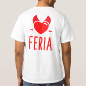 Feria du Démon coeur humour fêtes Tシャツ (裏面)
