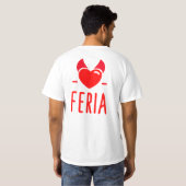 Feria du Démon coeur humour fêtes Tシャツ (裏面フル)