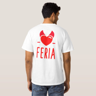 Feria du Démon coeur humour fêtes Tシャツ