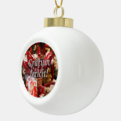 fericit Crăciun! ルーマニアのwfのメリークリスマス セラミックボールオーナメント (右)