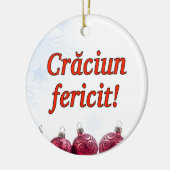 fericit Crăciun! ルーマニアrfのメリークリスマス セラミックオーナメント (左)
