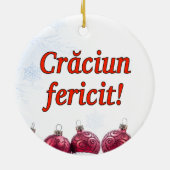 fericit Crăciun! ルーマニアrfのメリークリスマス セラミックオーナメント (裏面)