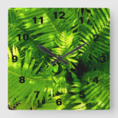 Fern スクエア壁時計 (正面)