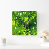 Fern スクエア壁時計 (ホーム)