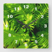 Fern スクエア壁時計 (正面)