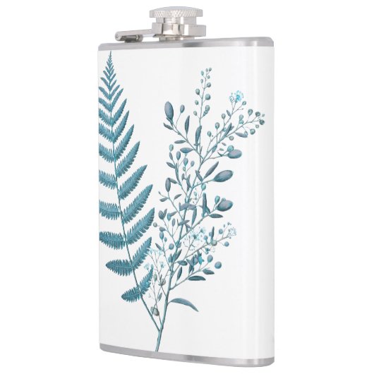 Fern designed flask フラスク (左)