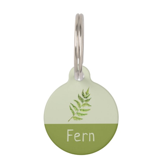 Fern Dog Cat Name ペット　ネームタグ (正面)