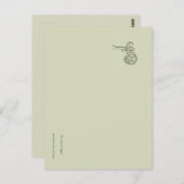 Fern Fiddlehead- Botanists Pause- Minimal ポストカード (正面/裏面)