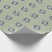 Fern green floral Gift Wrapping paper ラッピングペーパー (角)