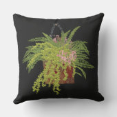 Fern Ivy Hanging Plant Botanical Illustration Art アウトドアクッション (裏面)