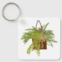 Fern Ivy Hanging Plant Botanical Illustration Art キーホルダー