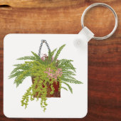 Fern Ivy Hanging Plant Botanical Illustration Art キーホルダー (裏面)