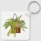 Fern Ivy Hanging Plant Botanical Illustration Art キーホルダー (裏面)