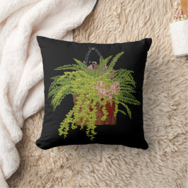 Fern Ivy Hanging Plant Botanical Illustration Art クッション