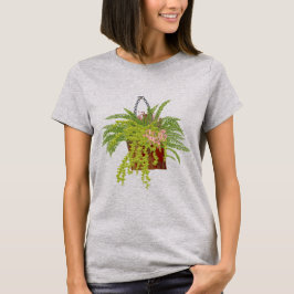 Fern Ivy Hanging Plant Botanical Illustration Art Tシャツ