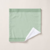 Fern Leaf & Three Stripes on Light Laurel Green  バスタオルセット (ウォッシュタオル)
