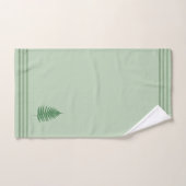 Fern Leaf & Three Stripes on Light Laurel Green  バスタオルセット (ハンドタオル)