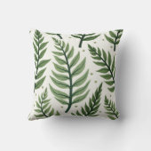 Fern Pattern – Elegant Botanical Leaf Design クッション (裏面)