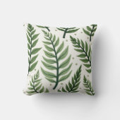 Fern Pattern – Elegant Botanical Leaf Design クッション (正面)