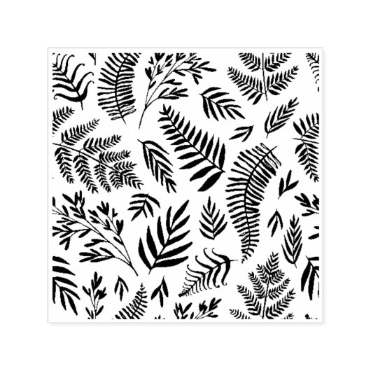 Fern Pattern, Nature Plant Garden Art セルフインキングスタンプ (デザイン)