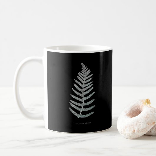 Fern - Polypodyum Vulgare - X線効果 – 09 コーヒーマグカップ (ドーナツ)