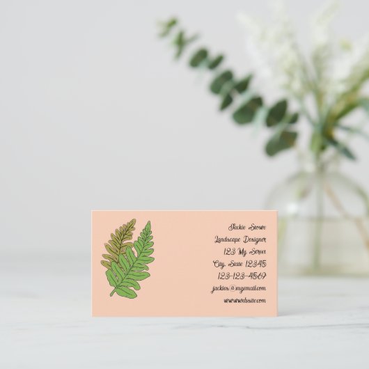 Fern Theme Business Card 名刺 (スタンド正面)