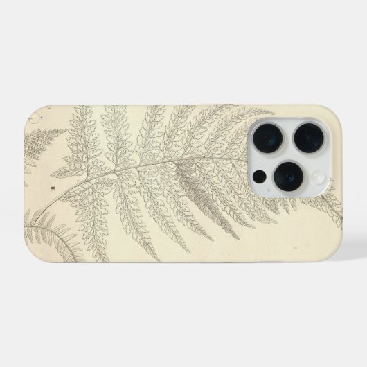 Fern-themed iPhone 15 Pro case iPhoneケース (裏面横)
