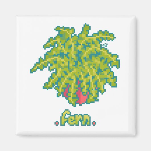 Fern, varen Pixelart, Pixel Art マグネット (正面)