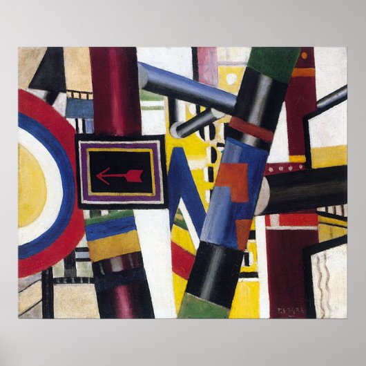 FERNAND LEGER-THE RAILWAY CROSSING-LARGE ポスター (正面)
