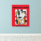 Fernand Leger: Woman with cat (1921) キャンバスプリント (インサイチュ (ウッドフロア))