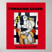 Fernand Leger: Woman with cat (1921) ポスター (正面)