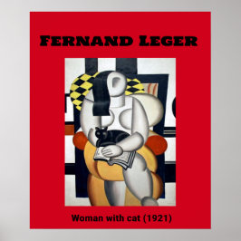 Fernand Leger: Woman with cat (1921) ポスター