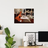 Fernand Lungren, In the Cafe, Paris, c1883 ポスター (ホームオフィス)