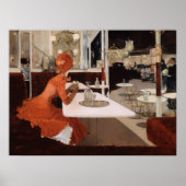 Fernand Lungren, In the Cafe, Paris, c1883 ポスター (正面)
