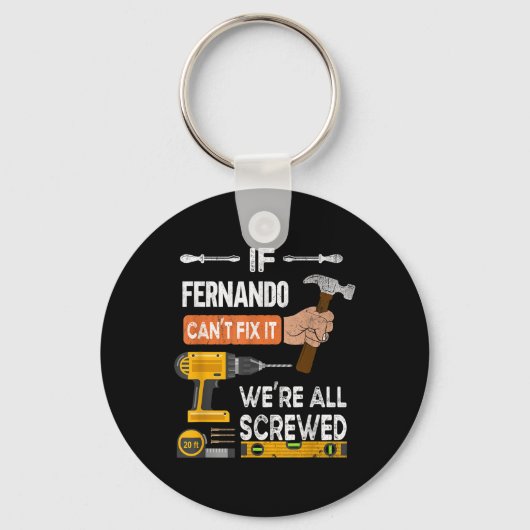 Fernando Cantおもしろい Fix It Can Handyman Carpent キーホルダー (正面)