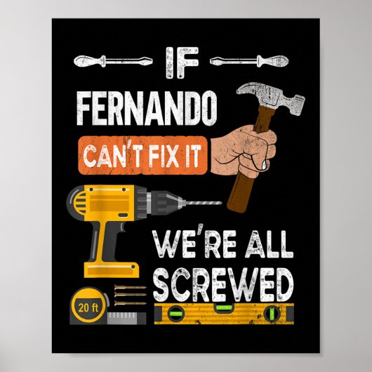 Fernando Cantおもしろい Fix It Can Handyman Carpent ポスター (正面)