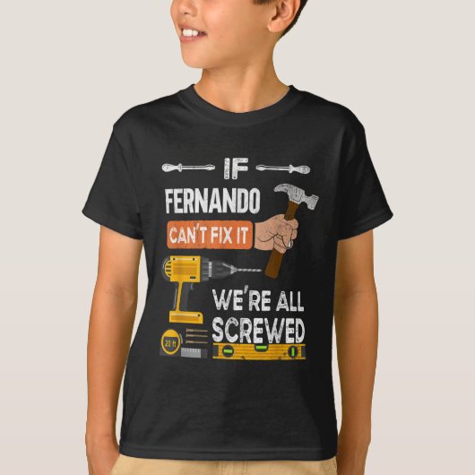 Fernando Cantおもしろい Fix It Can Handyman Carpent Tシャツ (正面)