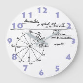 FERNANDO PESSOAのリカルド描・ライス図 ラージ壁時計 (正面)