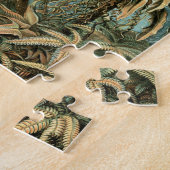 Fernes, Filicinae by Ernst Haeckel,ヴィンテージ植物 ジグソーパズル (側面)