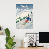Fernie British Columbia Canada Ski Resort Travel ポスター (ホームオフィス)