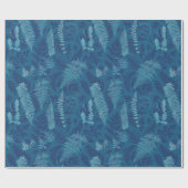 Ferns in Blue Wrapping Paper  ラッピングペーパー (フラット)