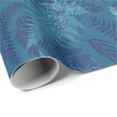 Ferns in Blue Wrapping Paper  ラッピングペーパー (ロールコーナー)
