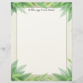 Ferns on a Frame Stationery Paper レターヘッド (正面)