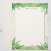 Ferns on a Frame Stationery Paper レターヘッド (正面/裏面)