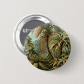 Ferns Palm Tree Antique Botanical Ferns Art 缶バッジ (正面&裏面)