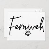 Fernwehの美しいドイツの単語、旅行、ドイツ シーズンポストカード (正面/裏面)