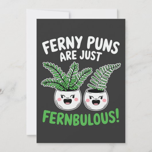 Ferny Puns – Fernbulous! Funny Plant Design カード (正面)